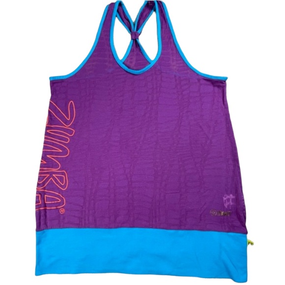 Zumba Wear 📌size M/L purple with blue waistband, Zumba in orange on side - Picture 3 of 11